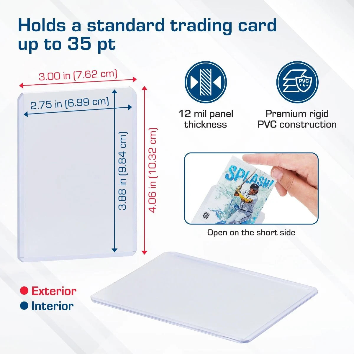 BCW 3x4 Topload Card Holder - Standard 25ct